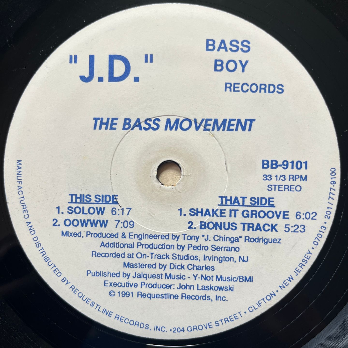 J.D. - The Bass Movement | Bass Boy Records (BB-9101)