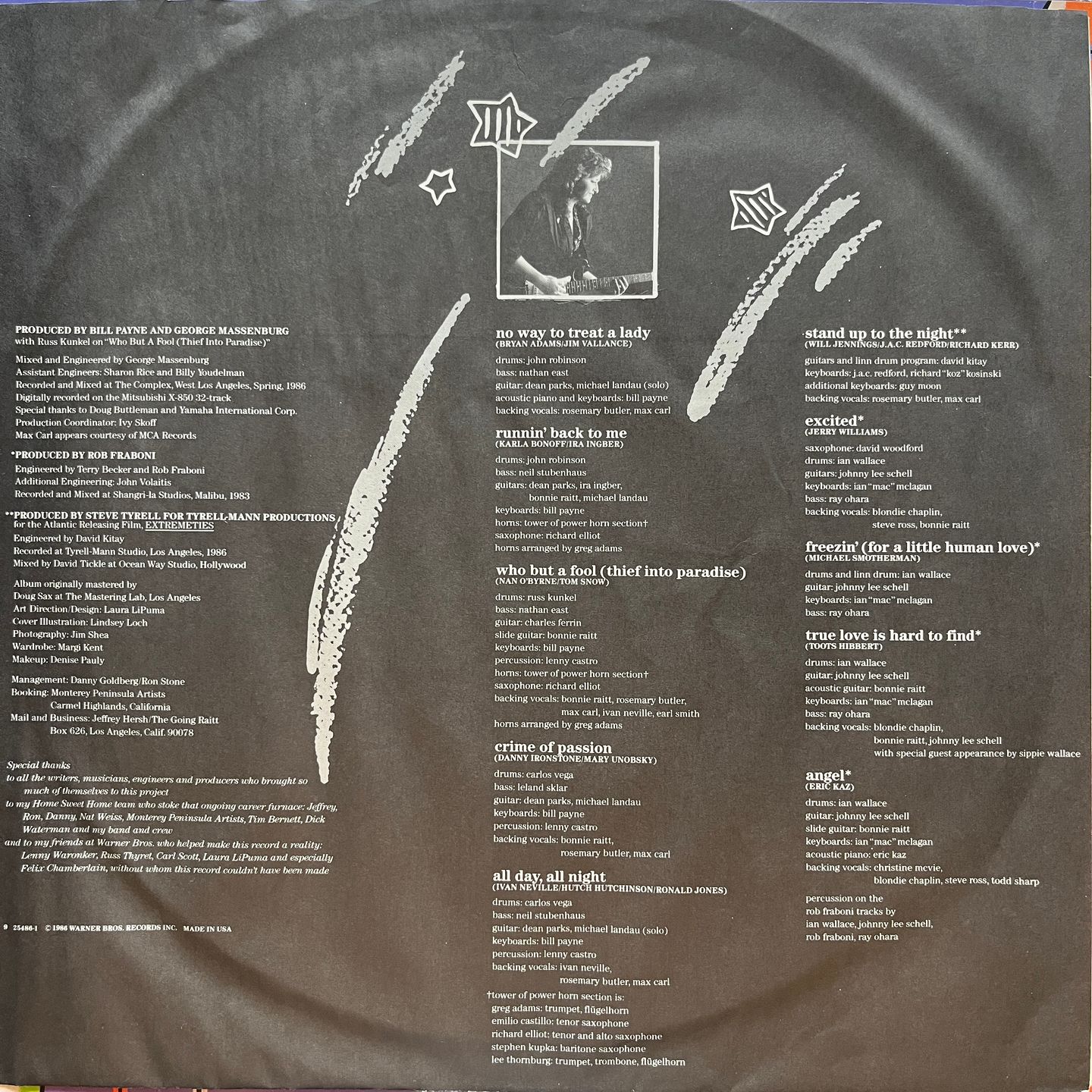 Bonnie Raitt - Nine Lives | Warner Bros. Records (W1-25486) - 6 Bonnie Raitt - Nine Lives | Warner Bros. Records (W1-25486) - 6
