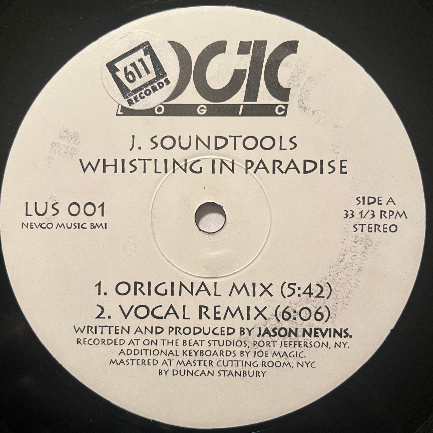 J. Soundtools - Whistling In Paradise | Logic Records (LUS 001) - 3