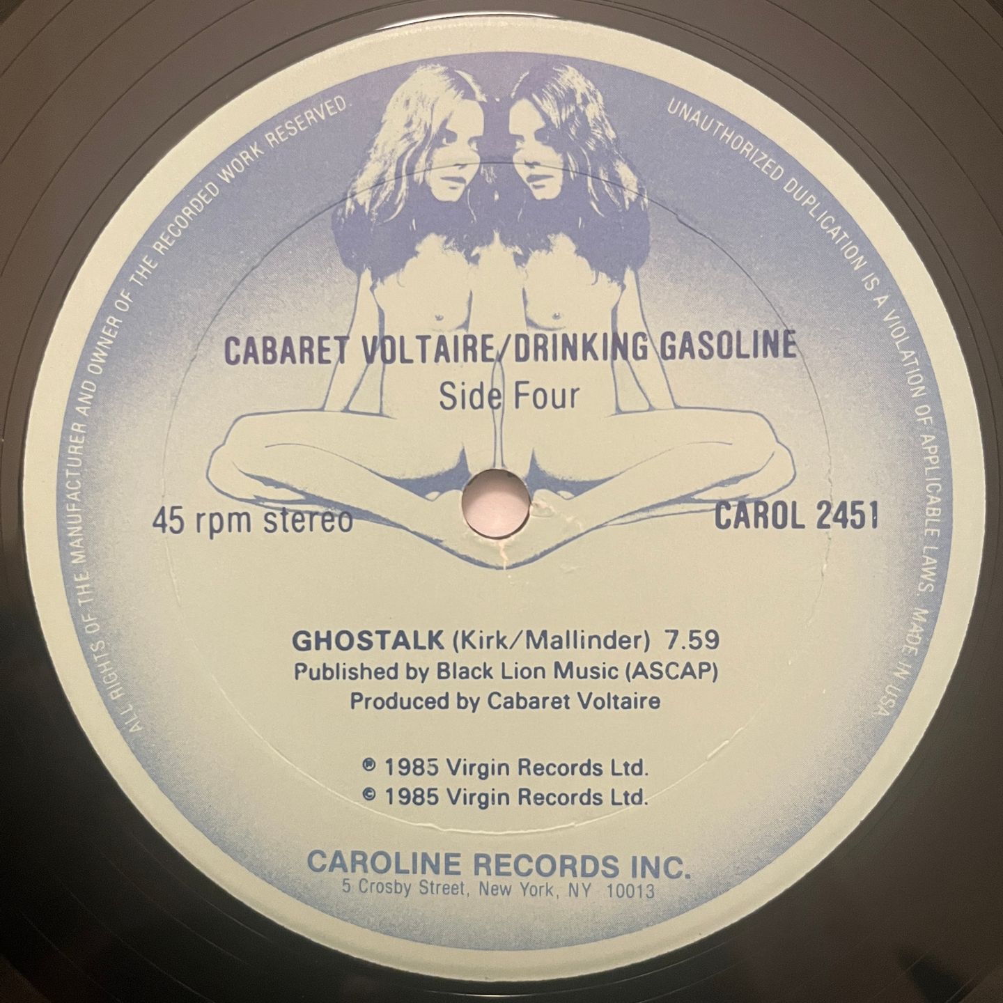 Cabaret Voltaire - Drinking Gasoline | Caroline Records (CAROL 2451) - 8
