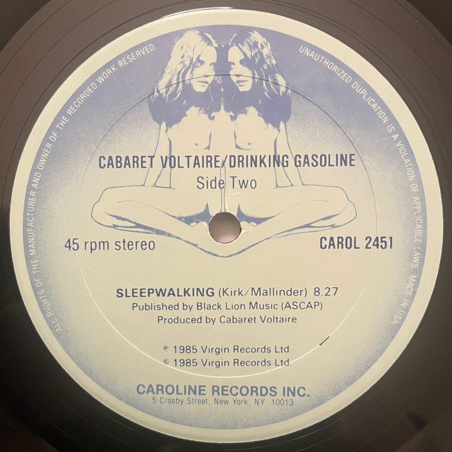 Cabaret Voltaire - Drinking Gasoline | Caroline Records (CAROL 2451) - 6