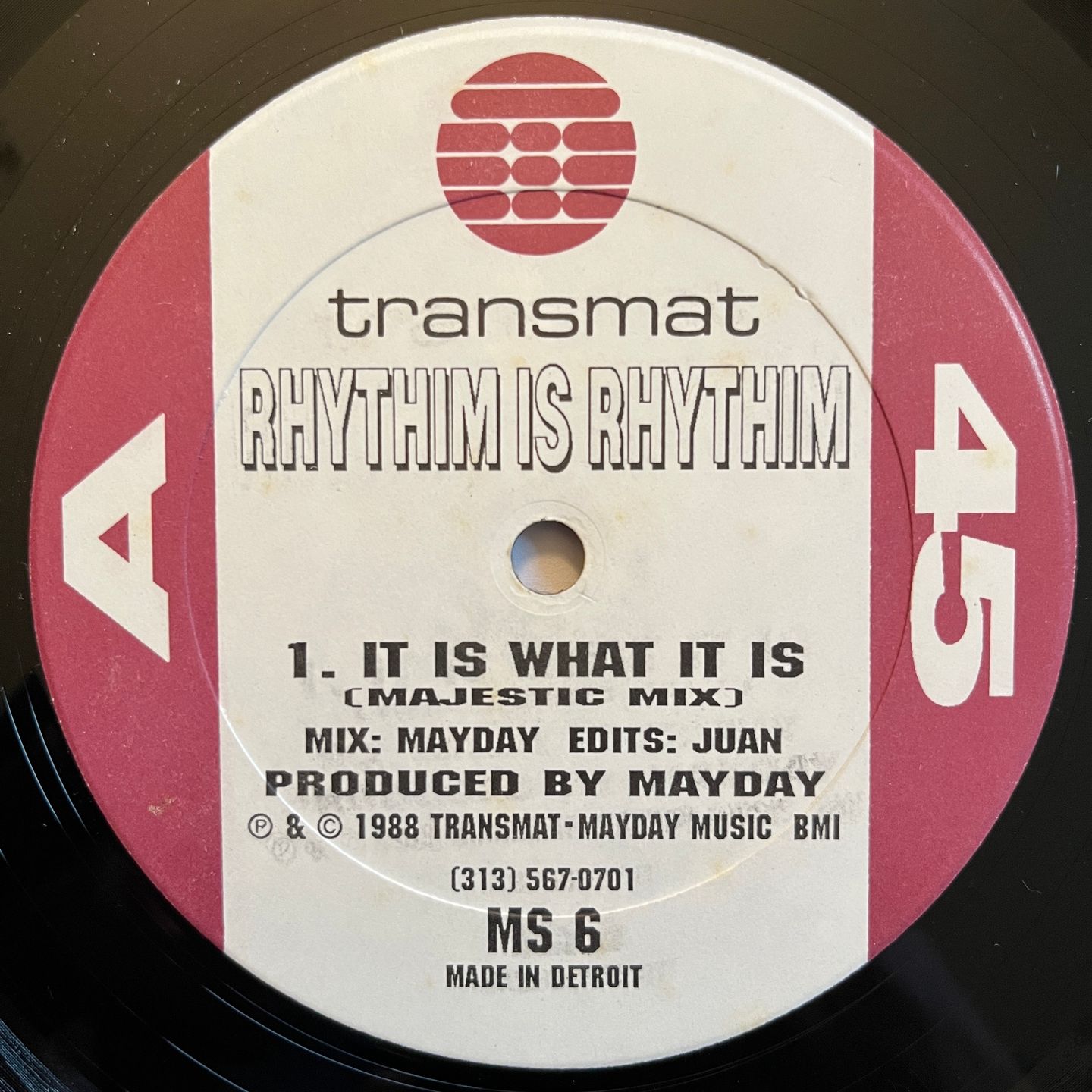 Rhythim Is Rhythim - It Is What It Is | Transmat (MS 6) - main
