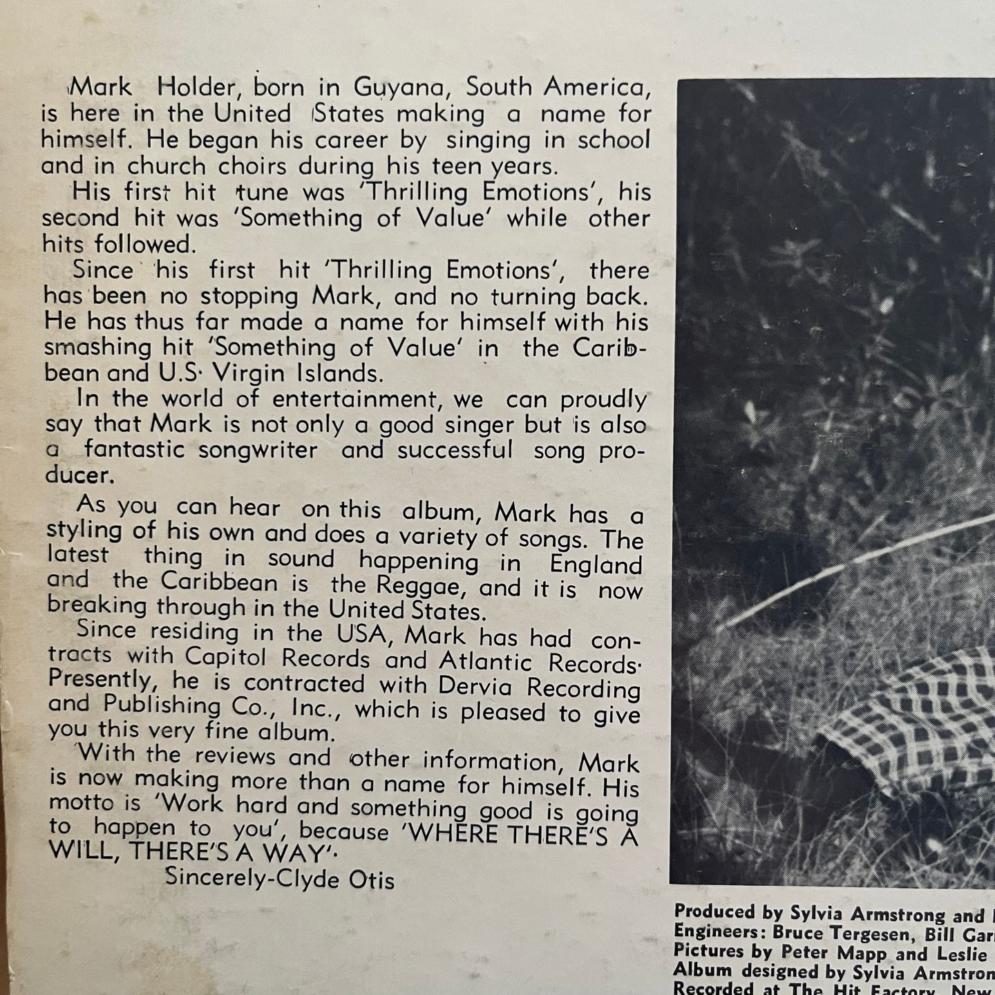 Mark Holder - Where There's A Will There's A Way | Dervia (D1007-A) - 5