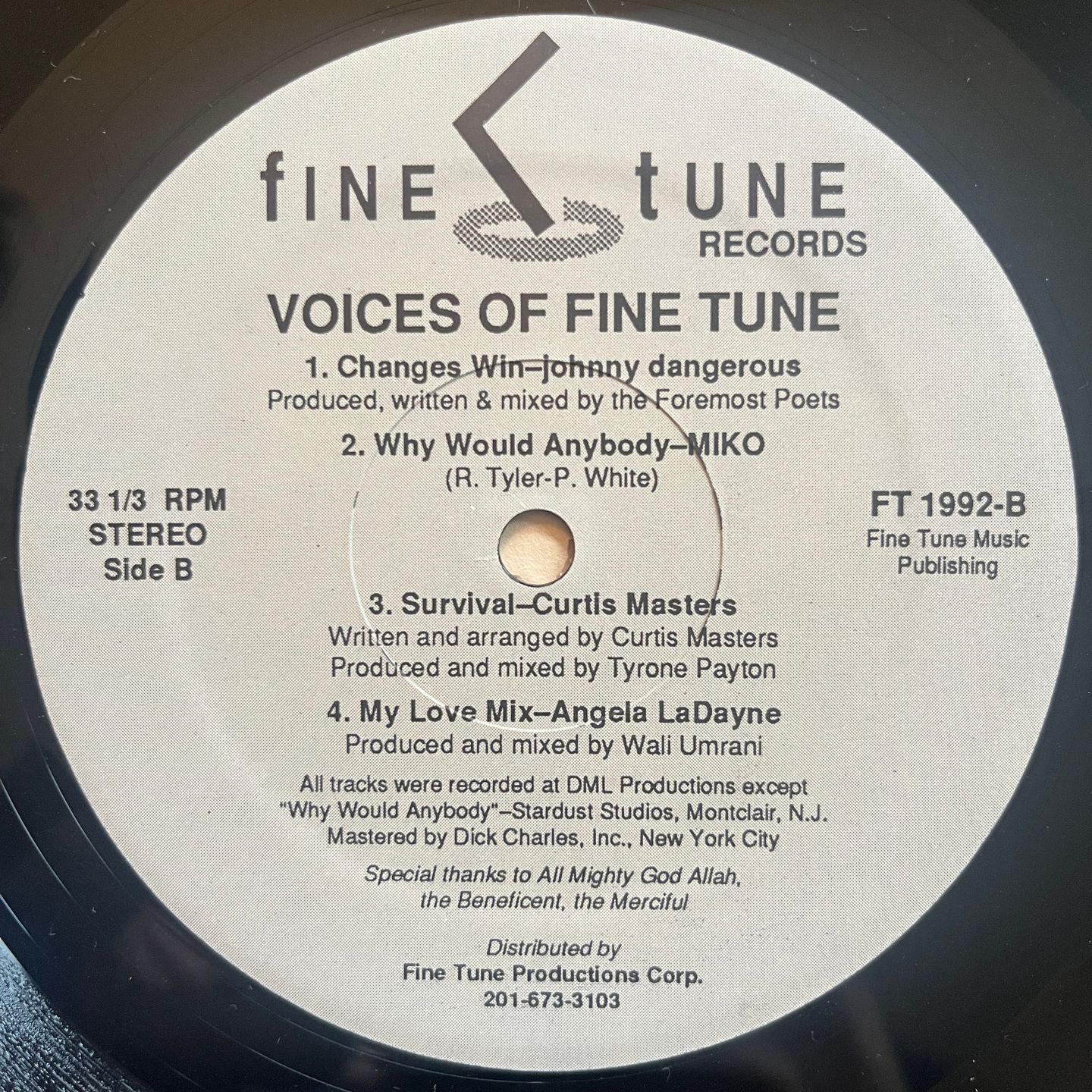 Various - Voices Of Fine Tune | Fine Tune Records (FT 1992) - 2