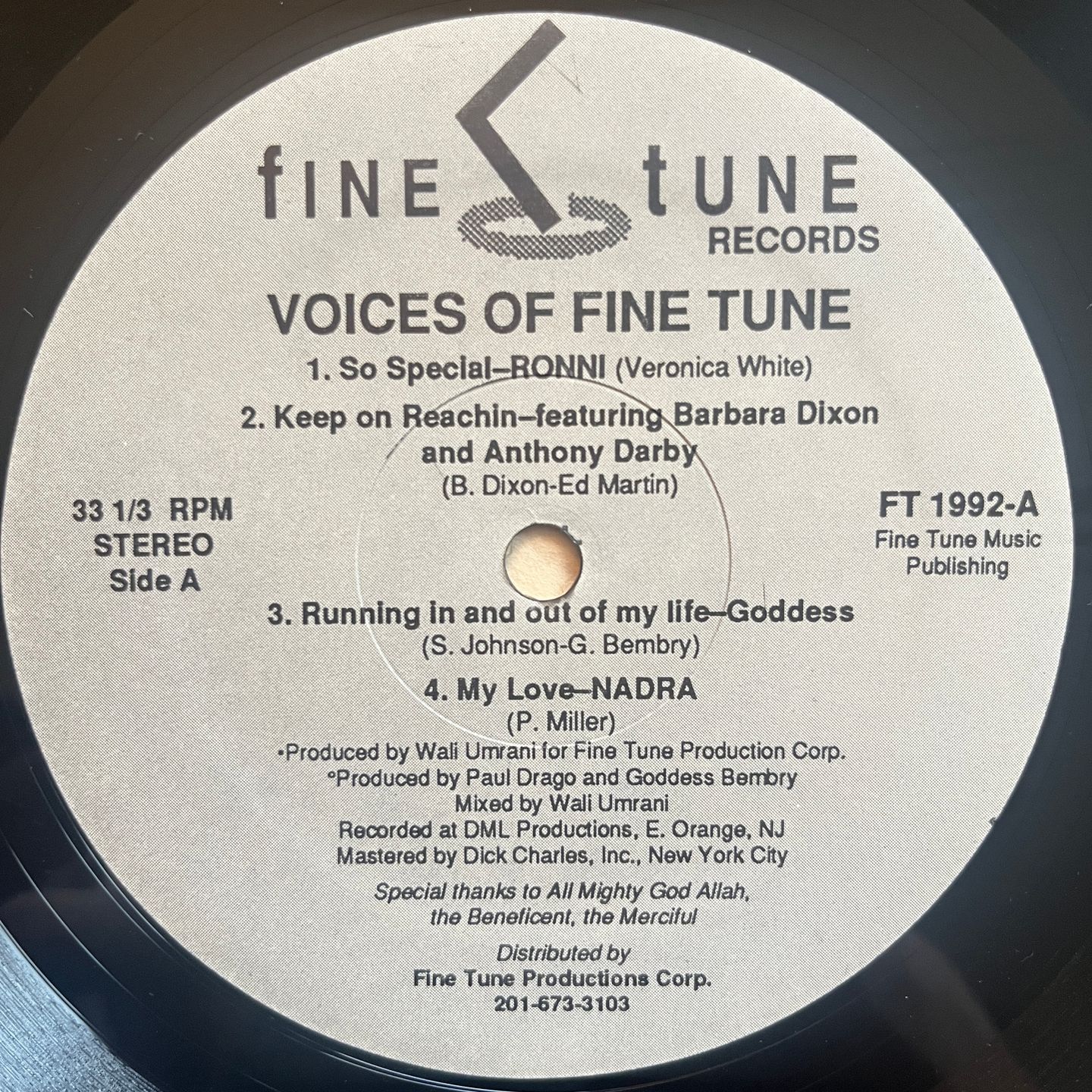 Various - Voices Of Fine Tune | Fine Tune Records (FT 1992)