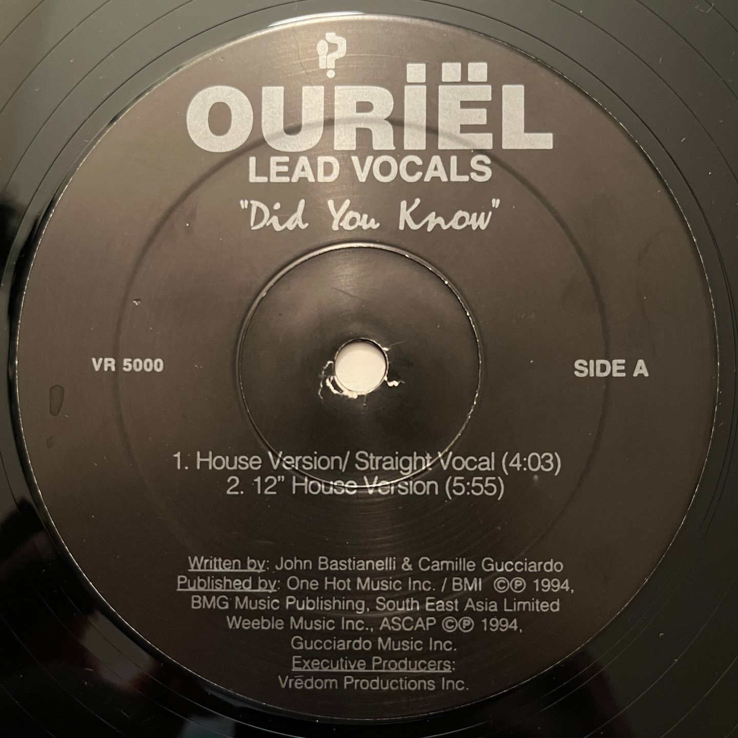 Ouriel - Did You Know | Vredom Productions (VR 5000) - main