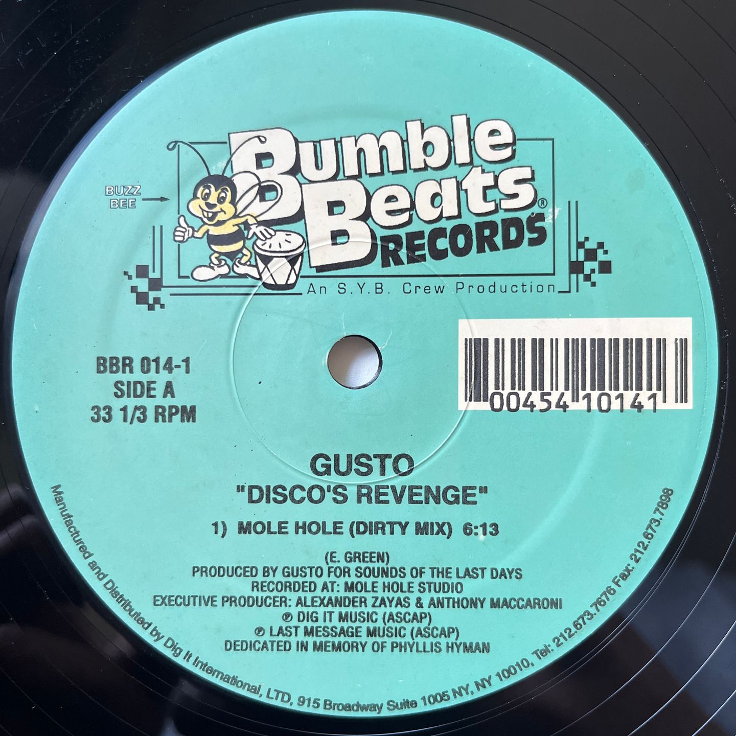 Gusto - Disco's Revenge | Bumble Beats Records (BBR 014-1)