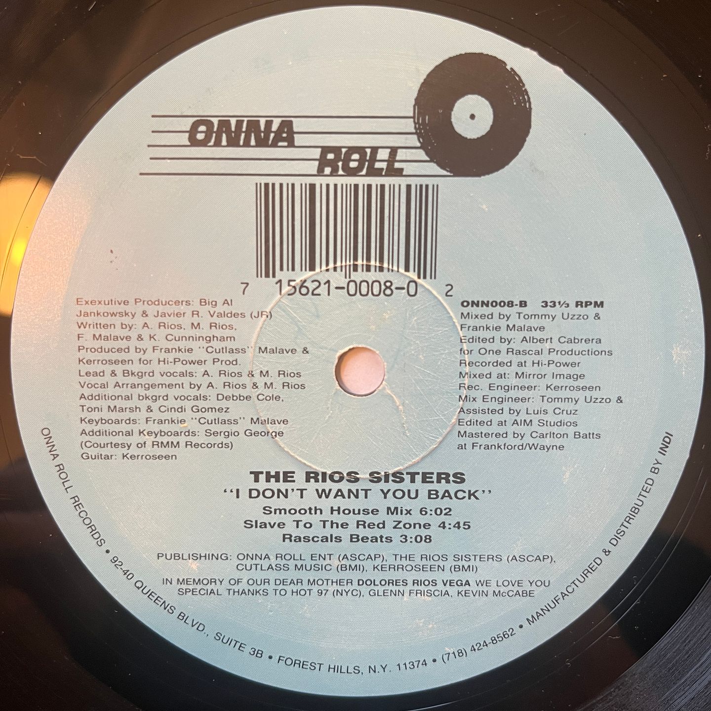 Rios Sisters - I Don't Want You Back | Onna Roll (ONN 008) - 2 Rios Sisters - I Don't Want You Back | Onna Roll (ONN 008) - 2