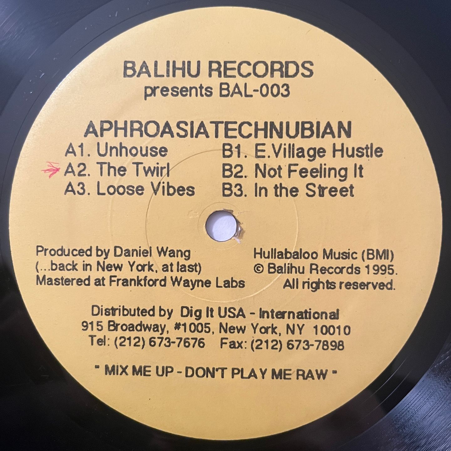 Daniel Wang - Aphroasiatechnubian | Balihu Records (BAL-003)
