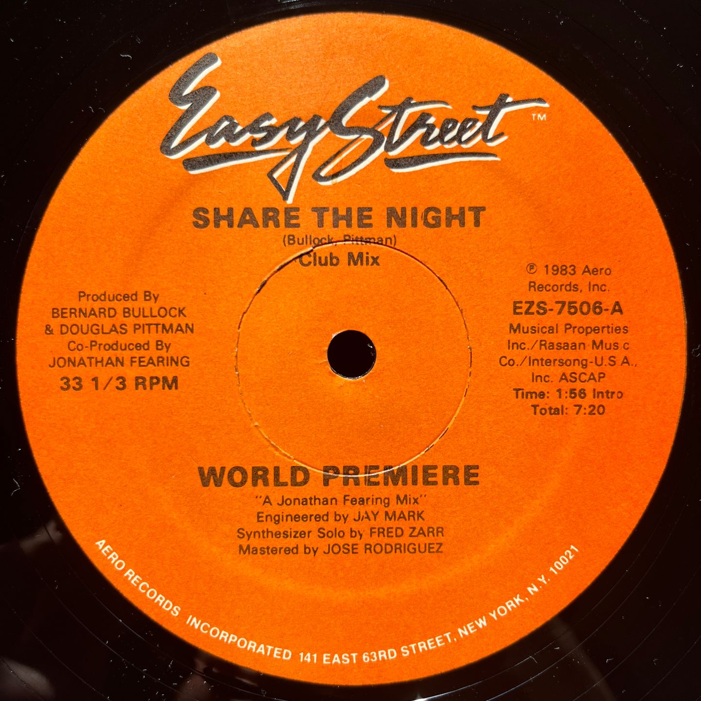 World Premiere - Share The Night | Easy Street Records (EZS-7506) - 2