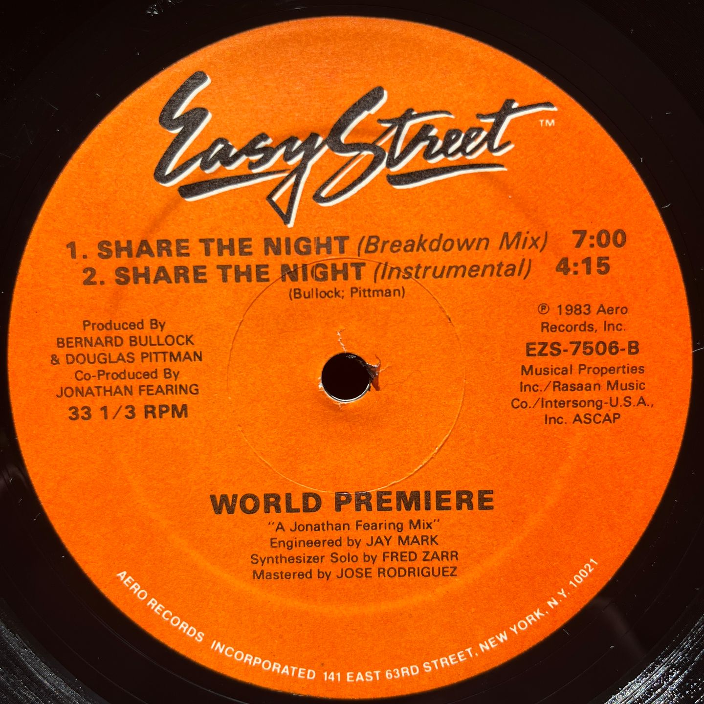 World Premiere - Share The Night | Easy Street Records (EZS-7506) - 3
