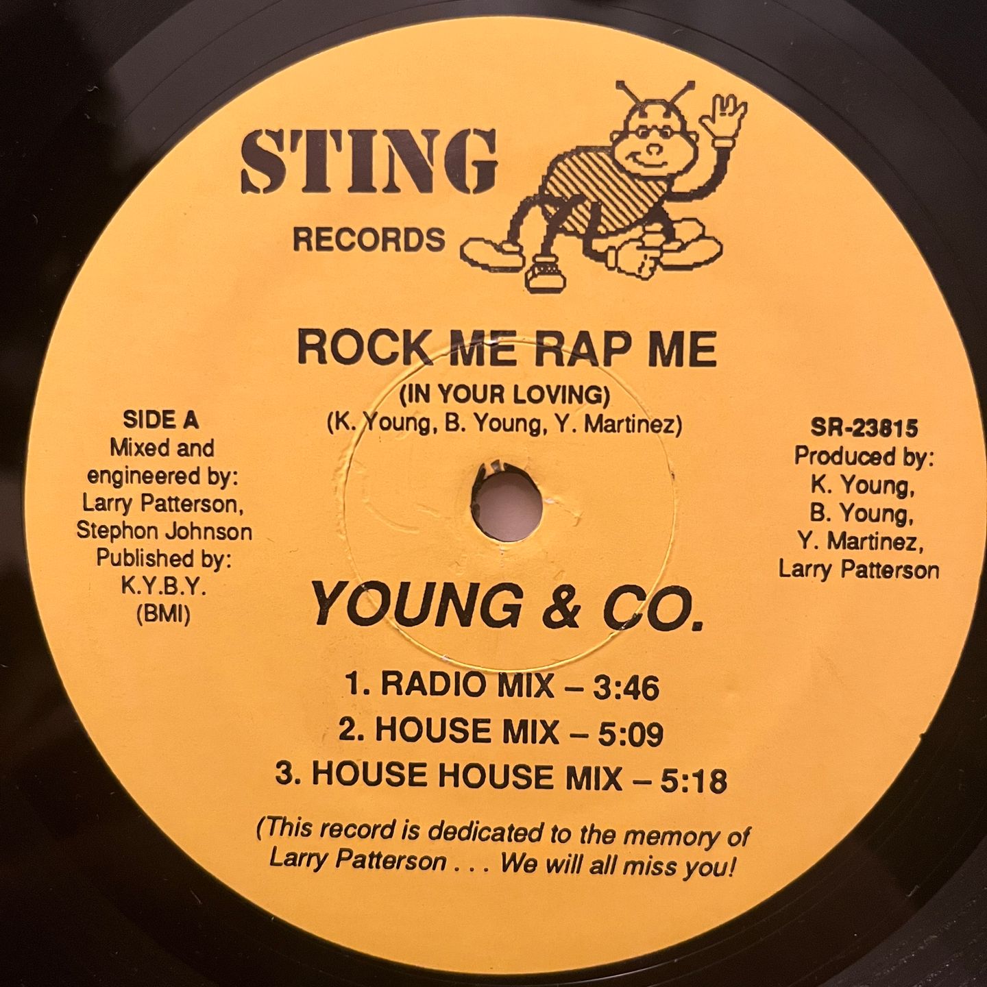 Young & Company - Rock Me Rap Me (In Your Loving) | Sting Records (SR-23815) - main