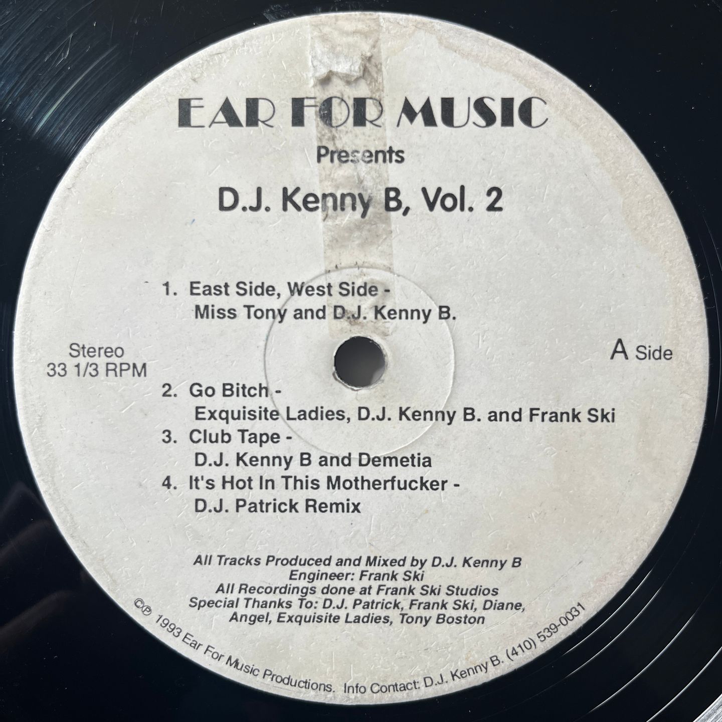 DJ Kenny B - D.J. Kenny B, Vol. 2 | Ear For Music (EM-002)