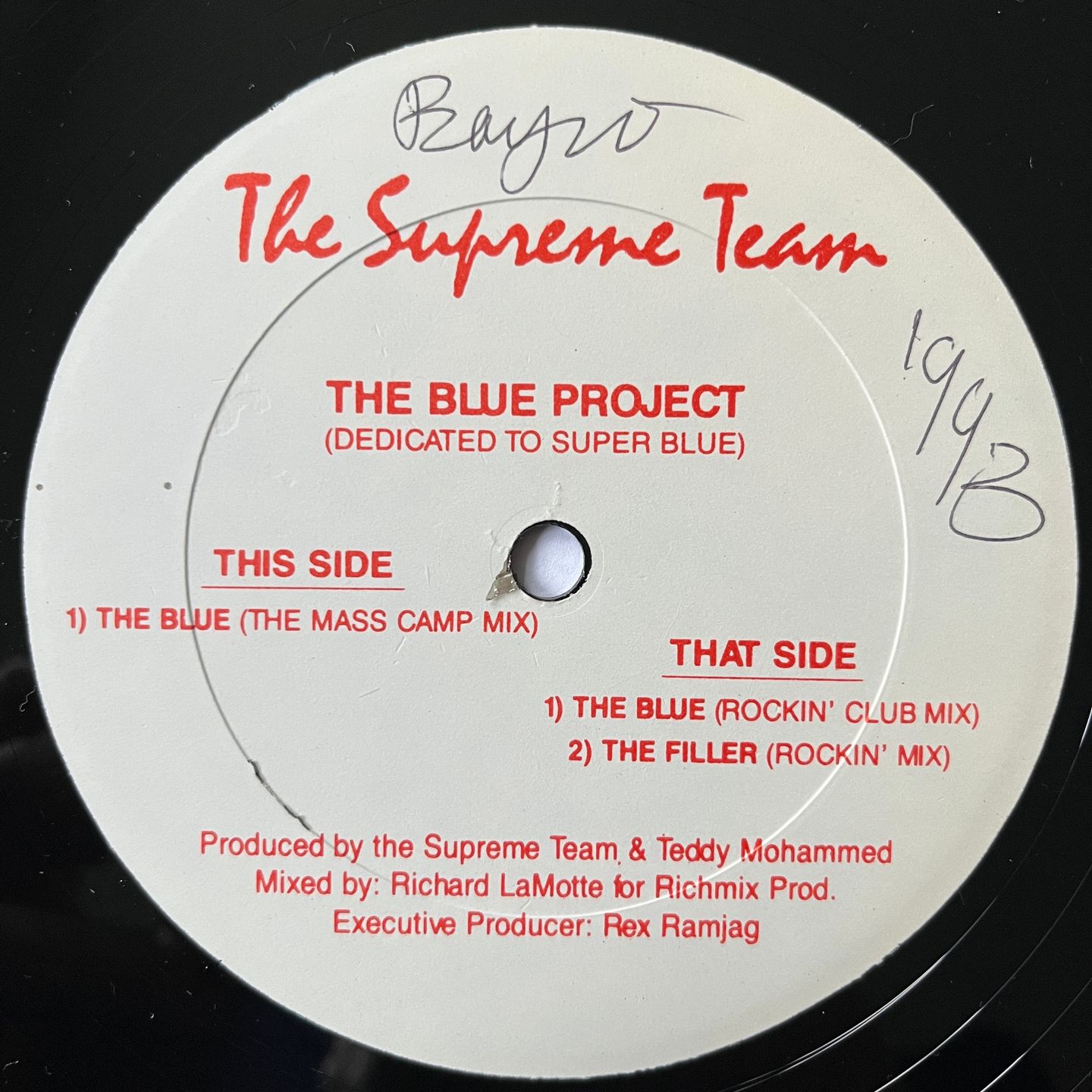 The Supreme Team - The Blue Project (Dedicated To Super Blue) | Not On Label (The Supreme Team  Self-released) (ST001)