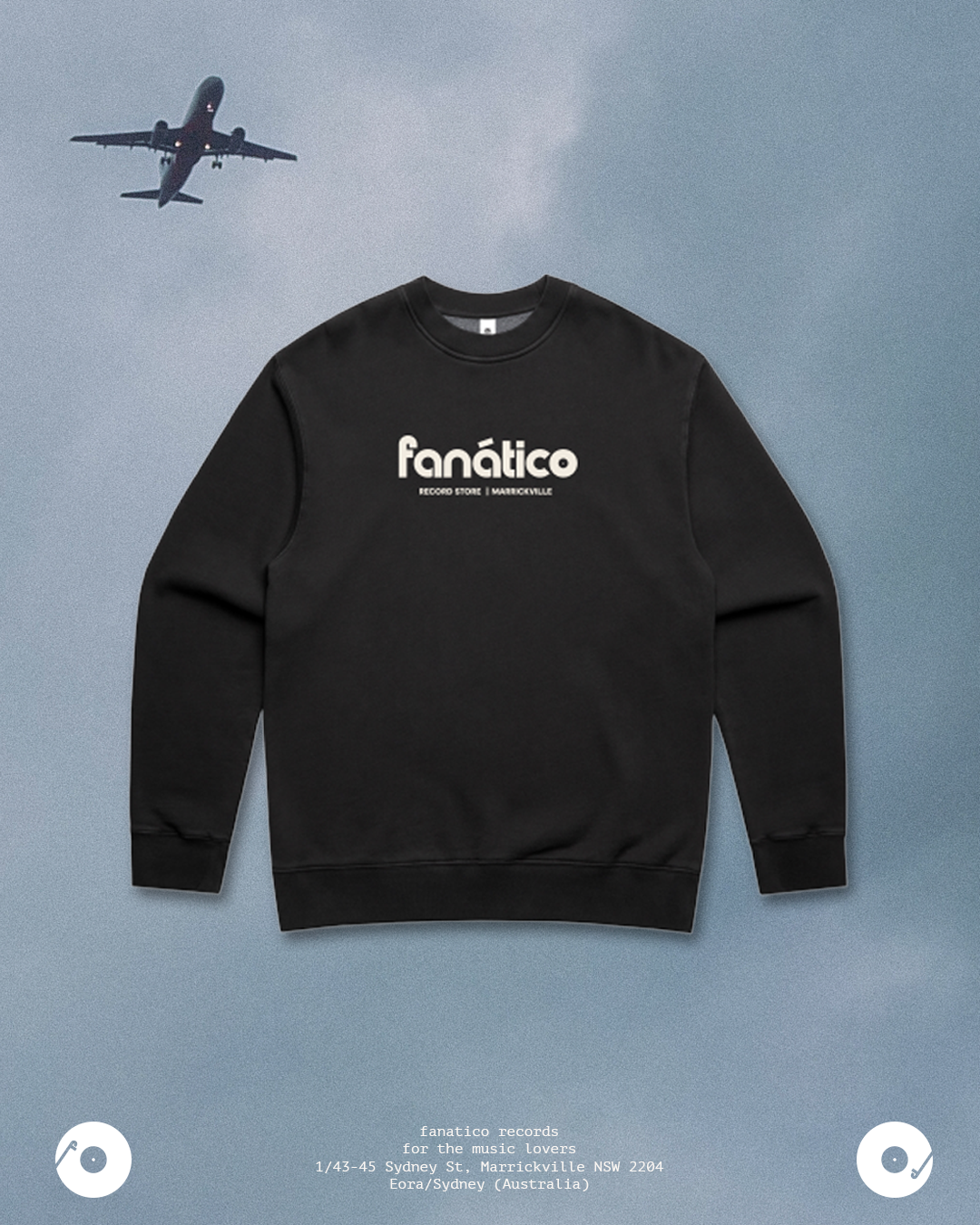 fanático - fanático logo sweatshirt / black - main fanático - fanático logo sweatshirt / black - main