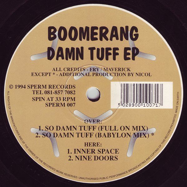Boomerang - Damn Tuff EP | Sperm Records (SPERM 007)