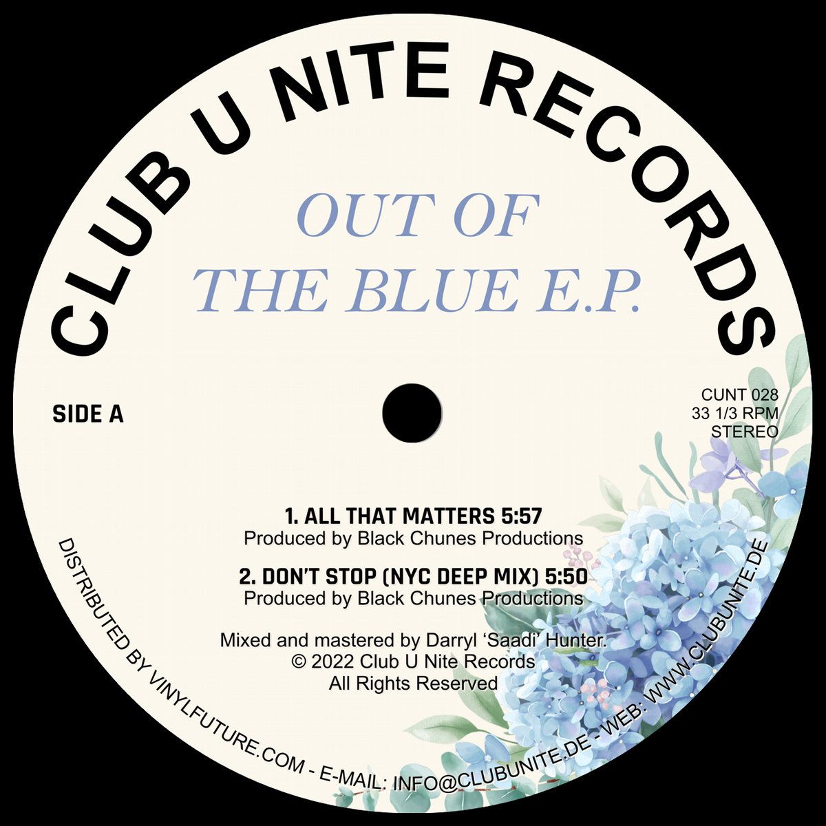 Black Chunes Productions / Manhattan Project - Out Of The Blue E.P. | Club U Nite Records (CUNT 028)