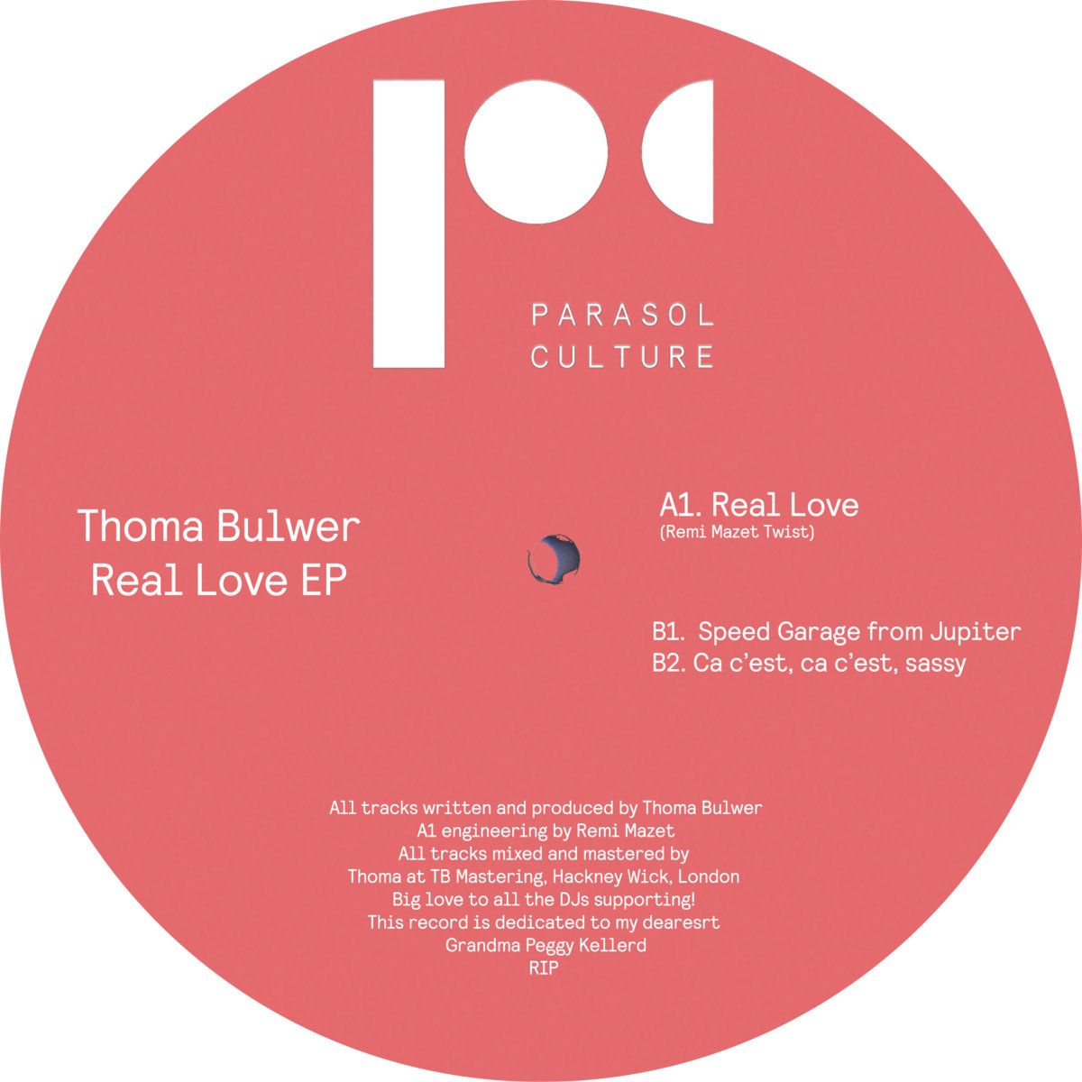 Thoma Bulwer - Real Love EP | Parasol Culture (PARACULT017)