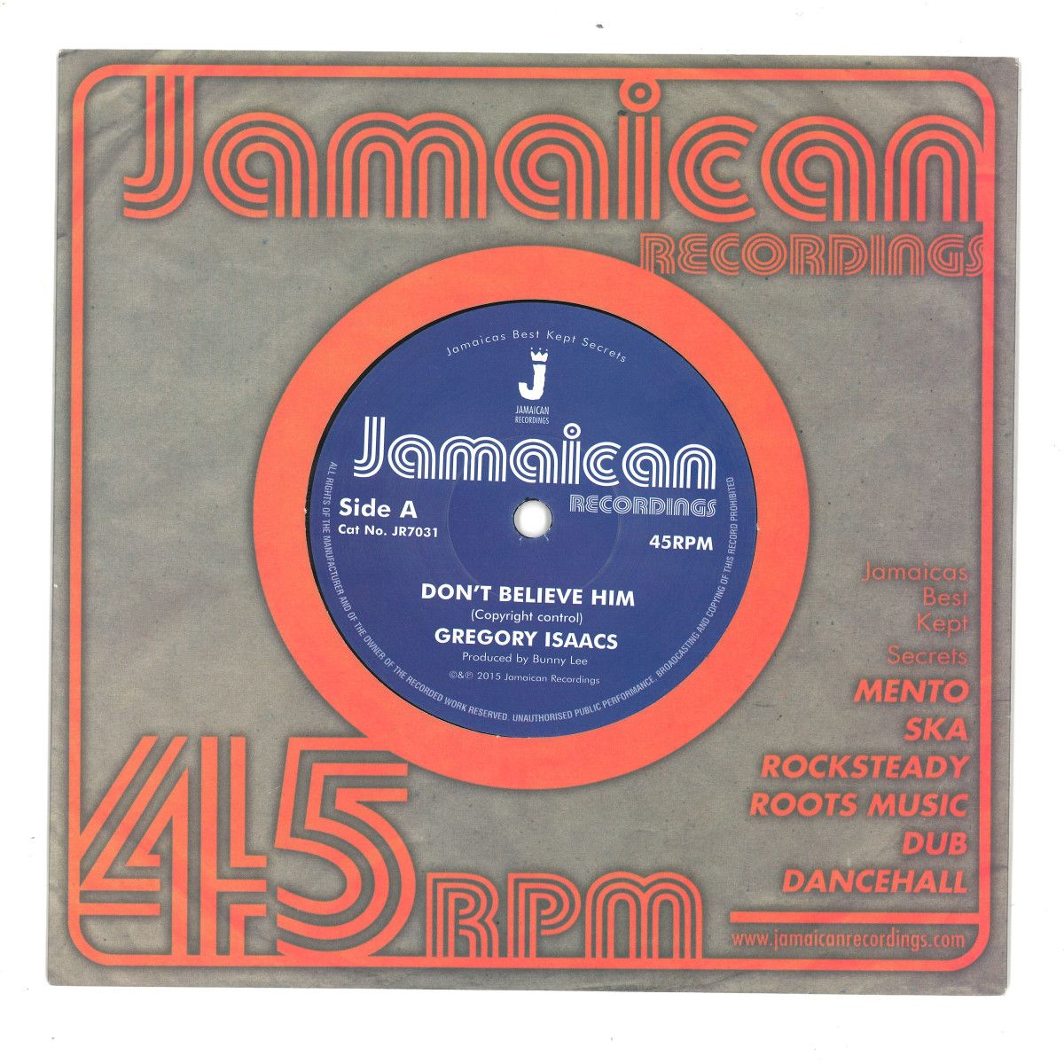 Gregory Isaacs - Don't Believe Him / The Village | Jamaican Recordings (JR7031)