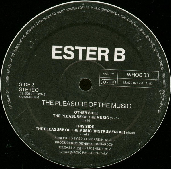 The Pleasure Of The Music