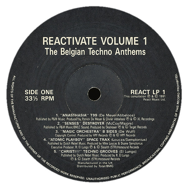 Reactivate Volume #1 - The Belgian Techno Anthems
