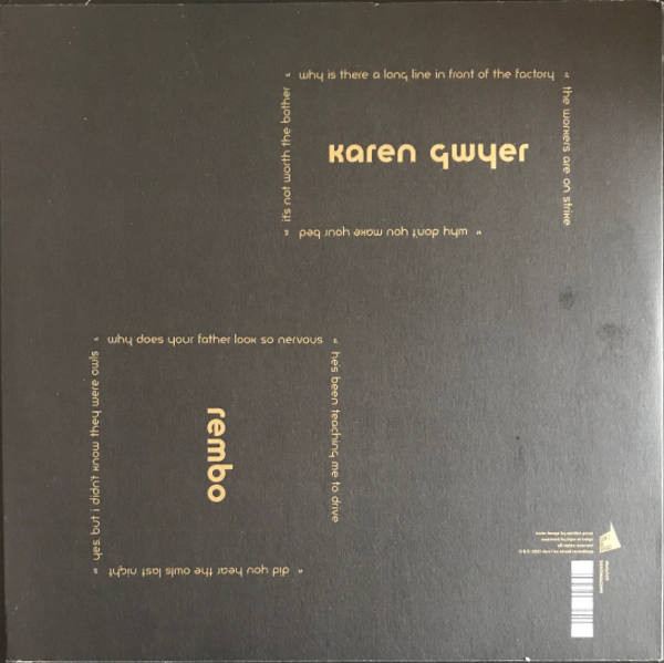 Karen Gwyer - Rembo | Don't Be Afraid (dbalp003) - 2 Karen Gwyer - Rembo | Don't Be Afraid (dbalp003) - 2