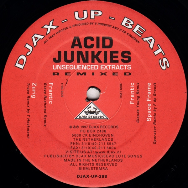 Acid Junkies - Unsequenced Extracts Remixed | Djax-Up-Beats (DJAX-UP-288) - 3 Acid Junkies - Unsequenced Extracts Remixed | Djax-Up-Beats (DJAX-UP-288) - 3