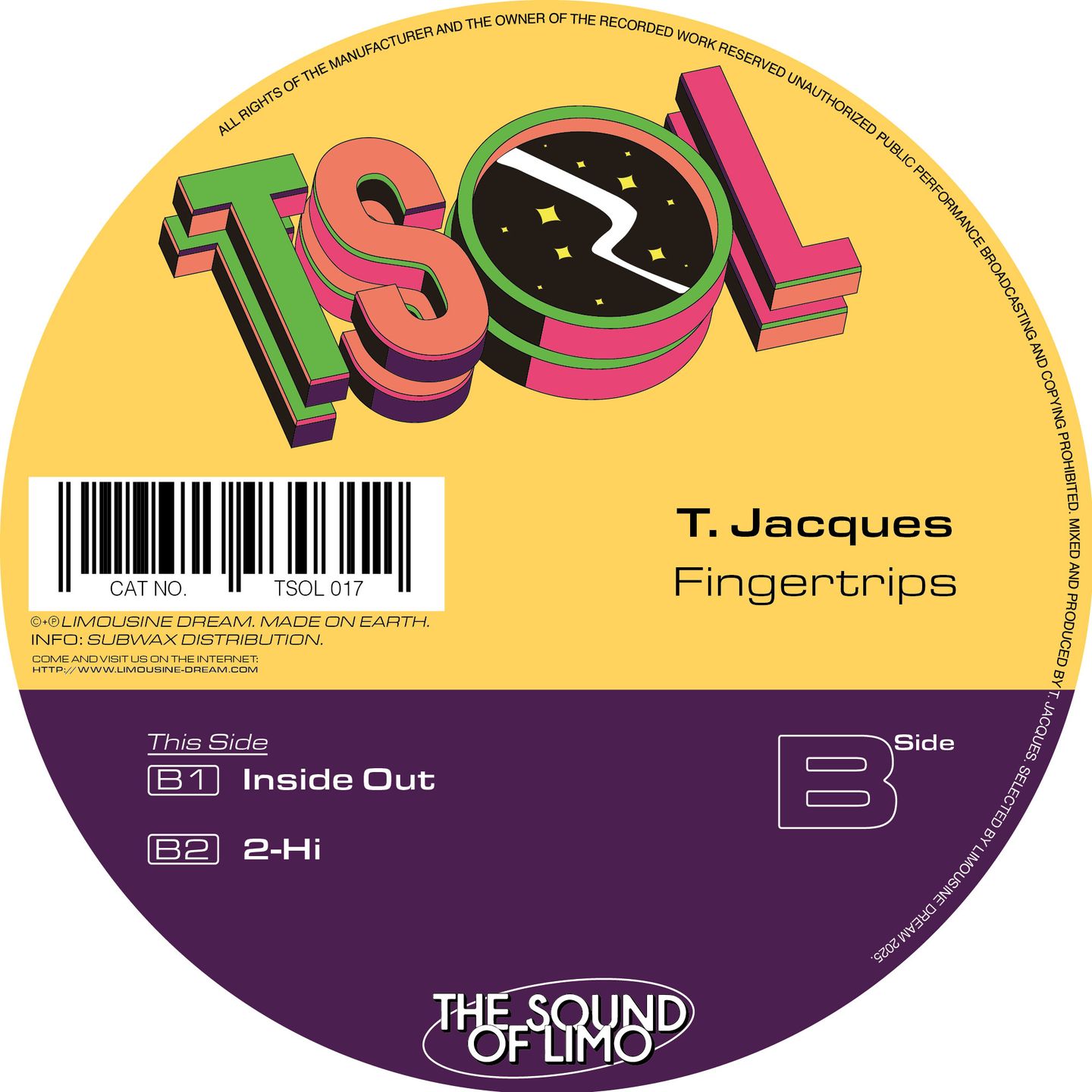 T. Jacques - Fingertrips | Limousine Dream (TSOL 017)