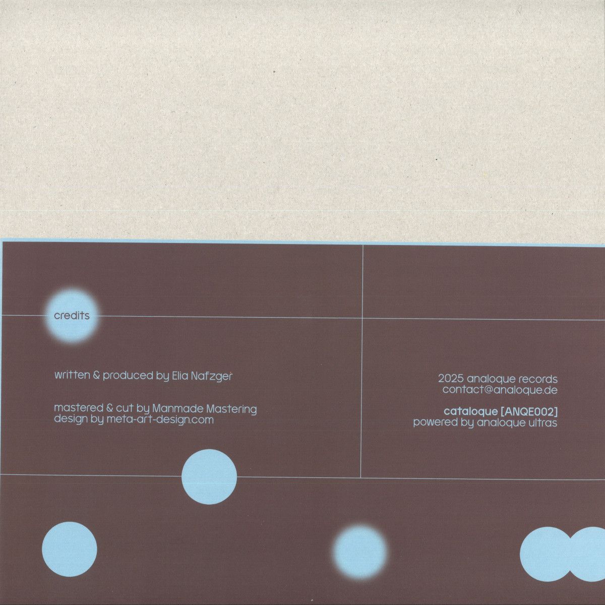 Elia Nafzger - Last Chance EP | Analoque Records (ANQE002) - 2 Elia Nafzger - Last Chance EP | Analoque Records (ANQE002) - 2