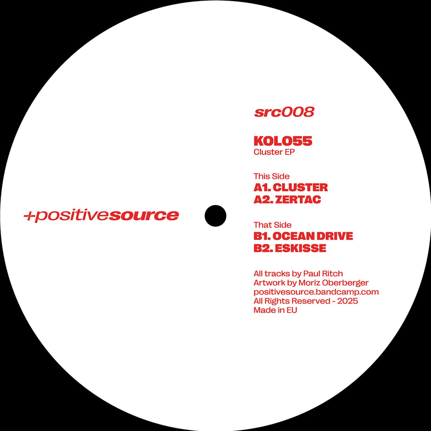 KOLO55 (aka Paul Ritch) - Cluster EP | positivesource (src008) - 2