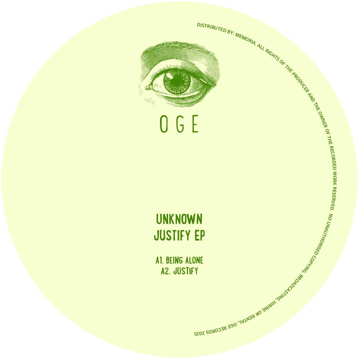 Unknown Artist - JUSTIFY EP | oge (OGE021) - main
