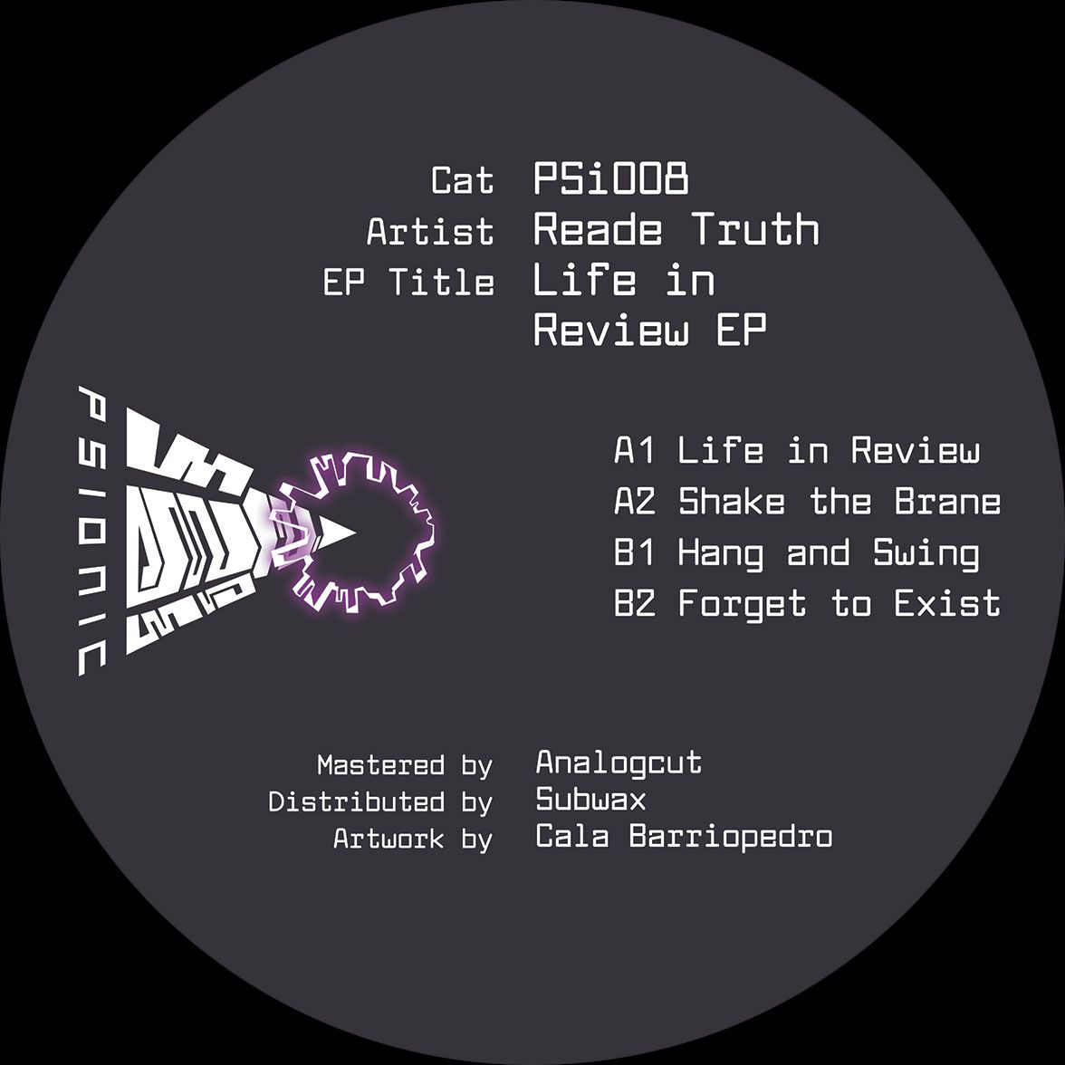 Reade Truth - Life In Review EP | Psionic (PSI008) - 2 Reade Truth - Life In Review EP | Psionic (PSI008) - 2