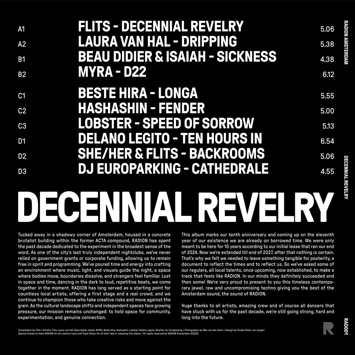  - RADION Decennial Revelry | Radion Amsterdam (RAD001) - 2