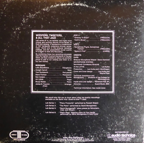 Various - Woofers Tweeters And All That Jazz | Sonic Arts (Lab Series 7) - 4 Various - Woofers Tweeters And All That Jazz | Sonic Arts (Lab Series 7) - 4