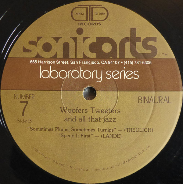 Various - Woofers Tweeters And All That Jazz | Sonic Arts (Lab Series 7) - 6 Various - Woofers Tweeters And All That Jazz | Sonic Arts (Lab Series 7) - 6