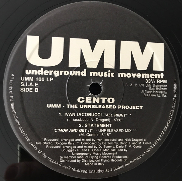 Various - Cento - The Unreleased Project | UMM (UMM 100 LP) - 4