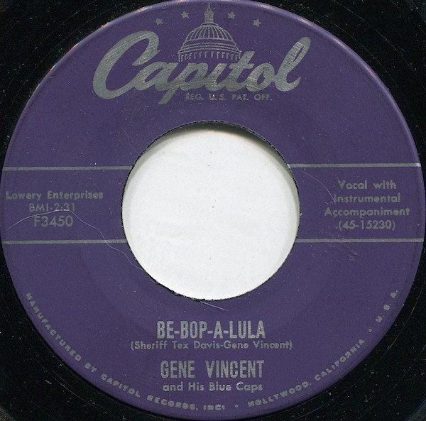 Gene Vincent And His Blue Caps - Be-Bop-A-Lula / Woman Love | Capitol Records (F3450)