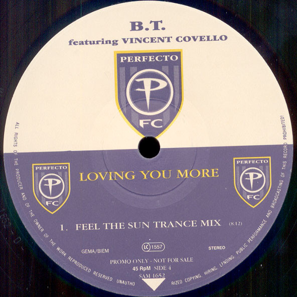 B.T. Featuring Vincent Covello - Loving You More | Perfecto (SAM1652) - 6 B.T. Featuring Vincent Covello - Loving You More | Perfecto (SAM1652) - 6