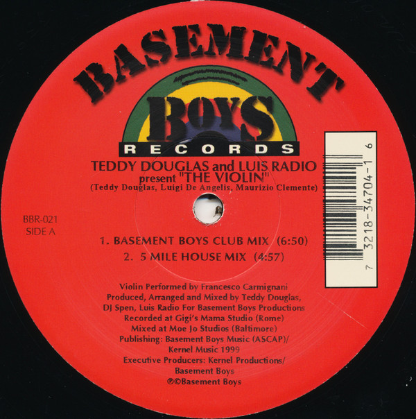 Teddy Douglas & Luis Radio - The Violin | Basement Boys Records (BBR-021) - main