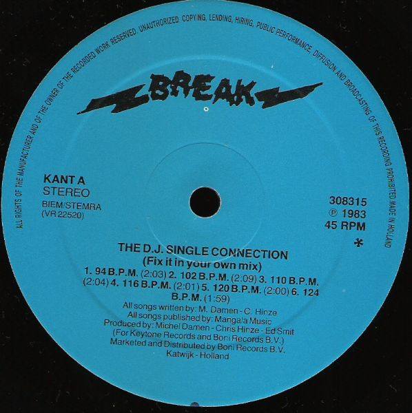 The DJ Single Connection - 12 Super Rhythm Tracks (Fix It In Your Own Mix) | Break Records (308315) - 2 The DJ Single Connection - 12 Super Rhythm Tracks (Fix It In Your Own Mix) | Break Records (308315) - 2