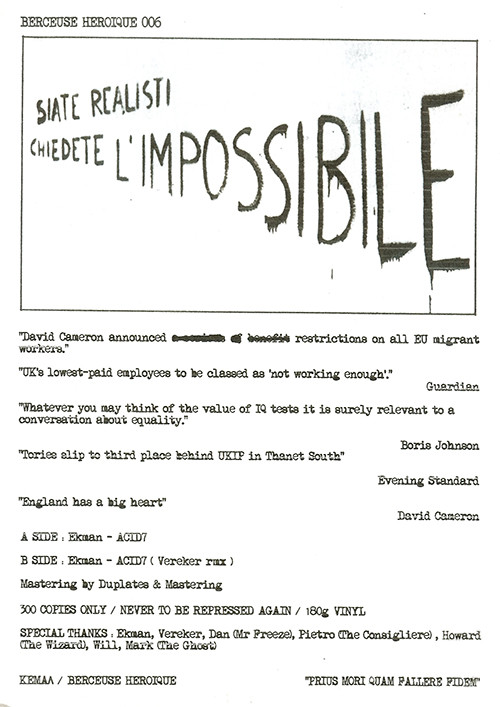 Ekman - Acid7 | Berceuse Heroique (BH 006)