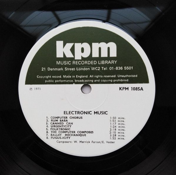 William Merrick Farran / Edgar M. Vetter - Electronic Music | KPM Music (KPM 1085) - 2