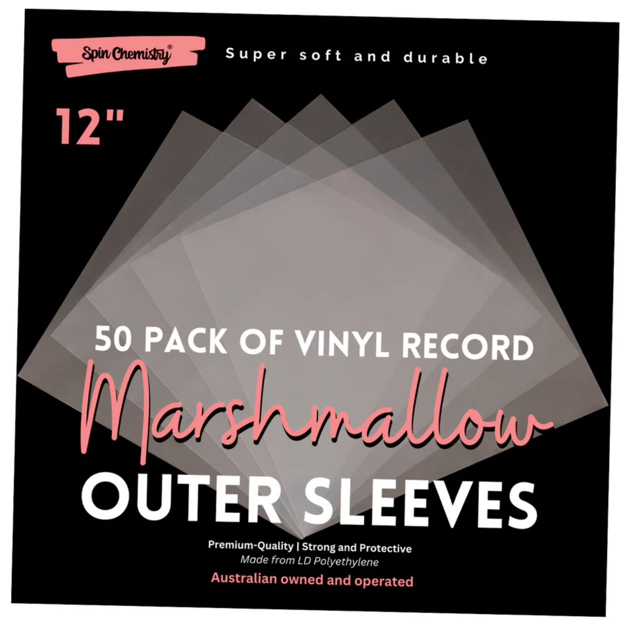 Spin Chemistry - 50 Pack Of 12-Inch Record Outer Sleeves (Marshmallow)