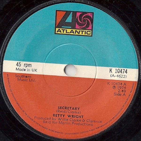 Betty Wright - Secretary / Value Your Love | Atlantic (K 10474) - main Betty Wright - Secretary / Value Your Love | Atlantic (K 10474) - main