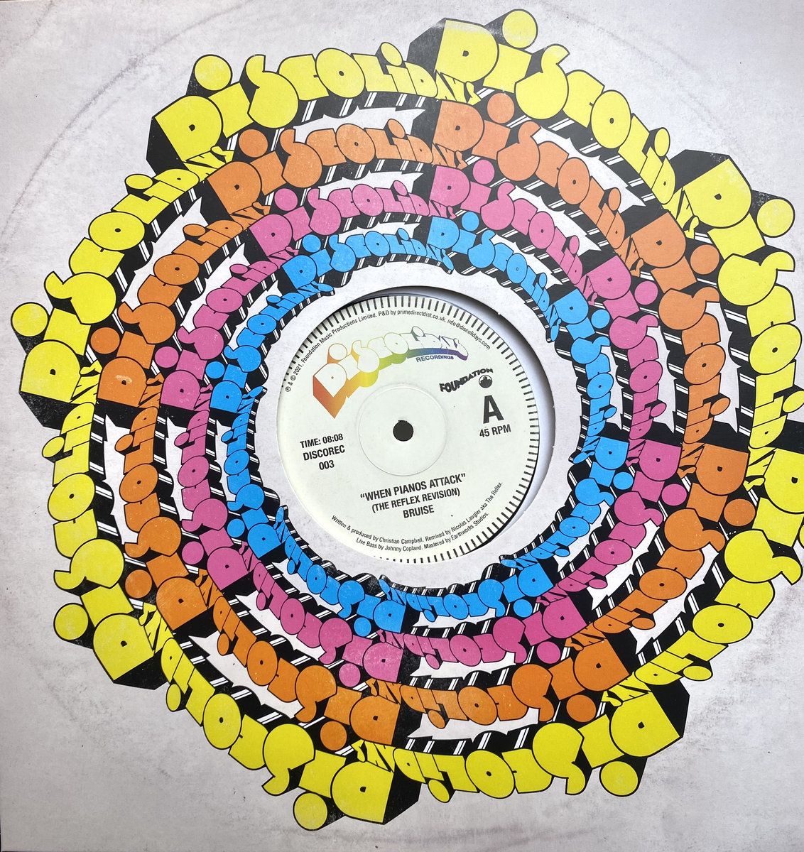 Bruise / Lou Hayter - When Pianos Attack / Time Out Of Mind | Discolidays (DISCOREC003)