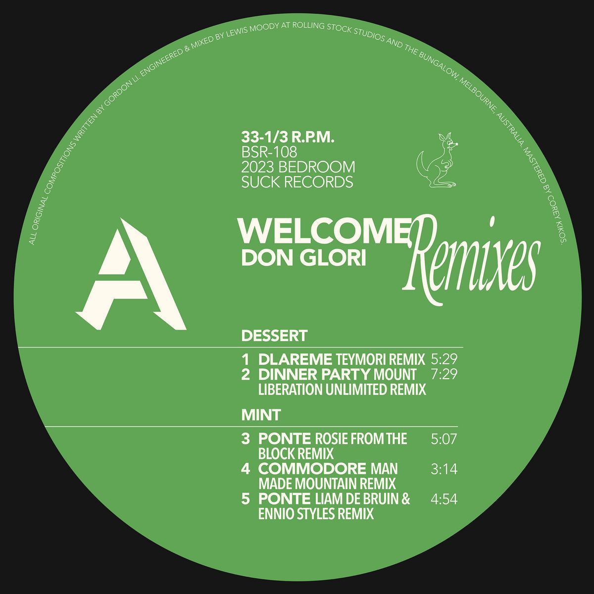 Don Glori - Welcome (Remixes) | Bedroom Suck Records (BSR 108) - main Don Glori - Welcome (Remixes) | Bedroom Suck Records (BSR 108) - main