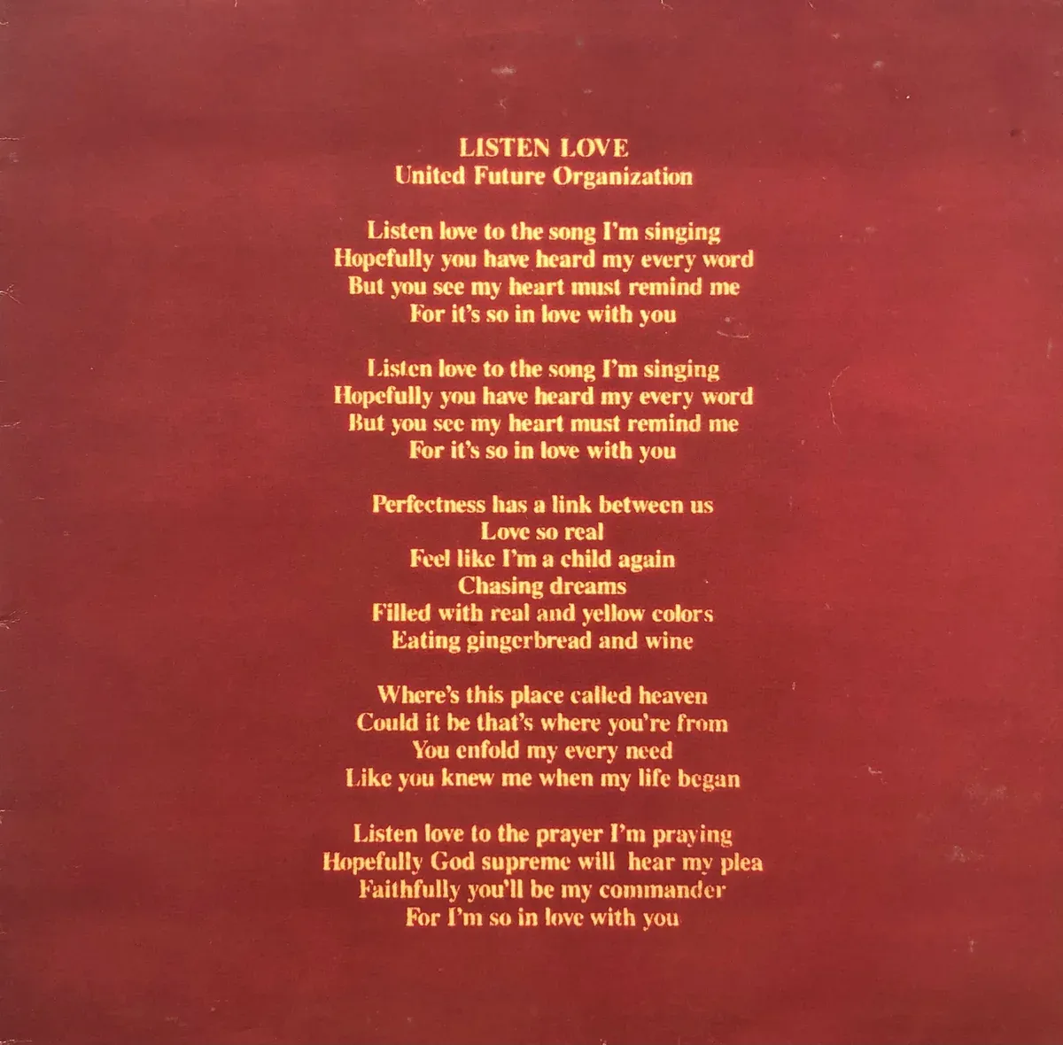 United Future Organization - Listen Love | Brownswood Records (BRSWD 001) - main United Future Organization - Listen Love | Brownswood Records (BRSWD 001) - main