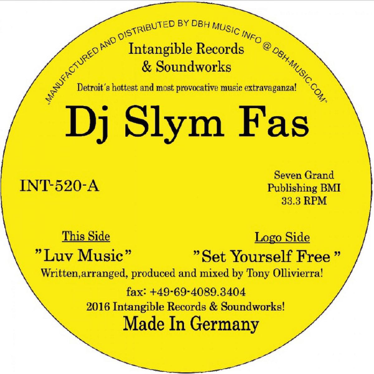 DJ Slym Fas - Luv Music | Intangible Records & Soundworks (INT-520) - main DJ Slym Fas - Luv Music | Intangible Records & Soundworks (INT-520) - main
