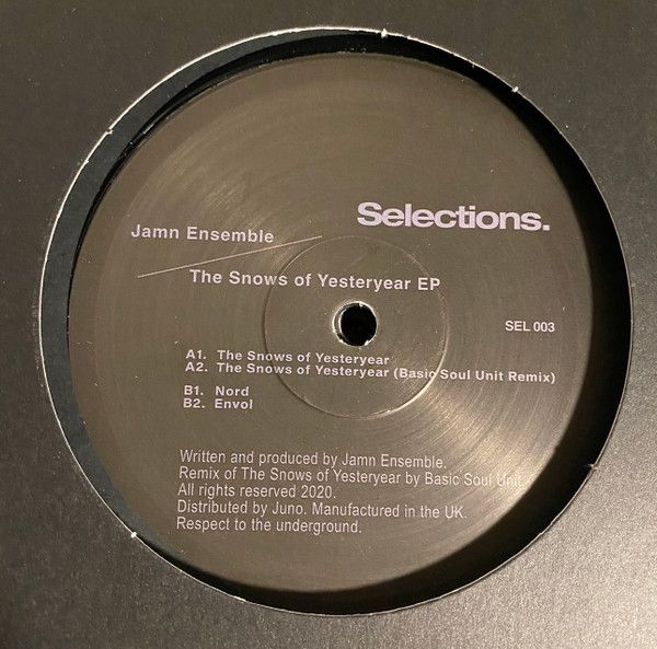Jamn Ensemble - The Snows of Yesteryear | Selections. (SEL 003)