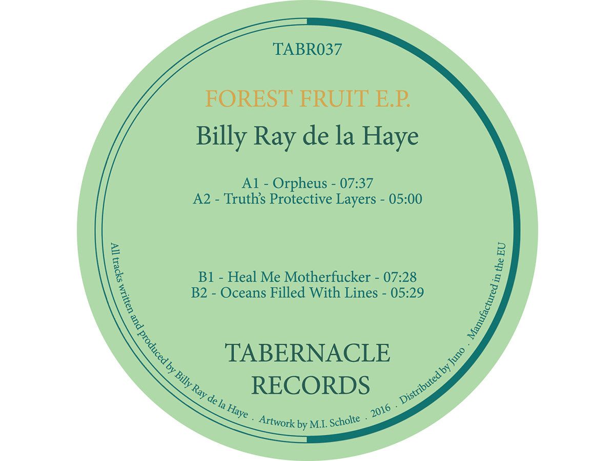 Billy Ray de la Haye - Forest Fruit E.P. | Tabernacle Records (TABR037)